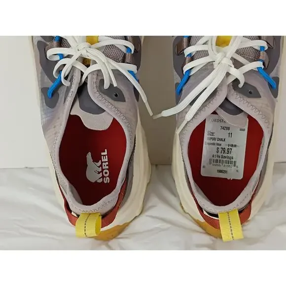 Sorel Kinetic Breakthru Women's 11 Tech Lace Shoes (Vapor / Chalk) NL4691-608 - Picture 7 of 10